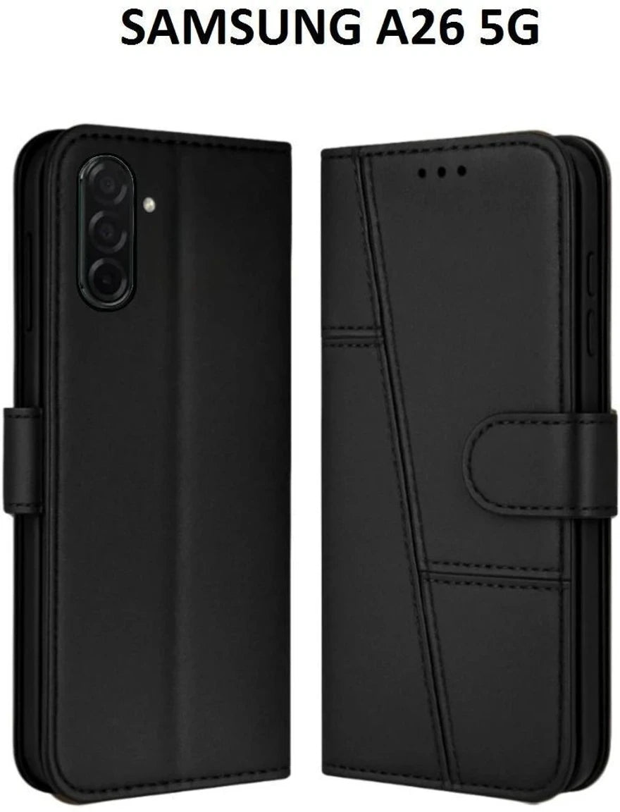 Samsung A26 Flip Case Cover ( Black )