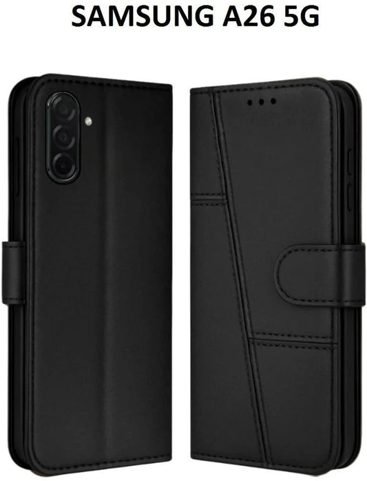 Samsung A26 Flip Case Cover ( Black )