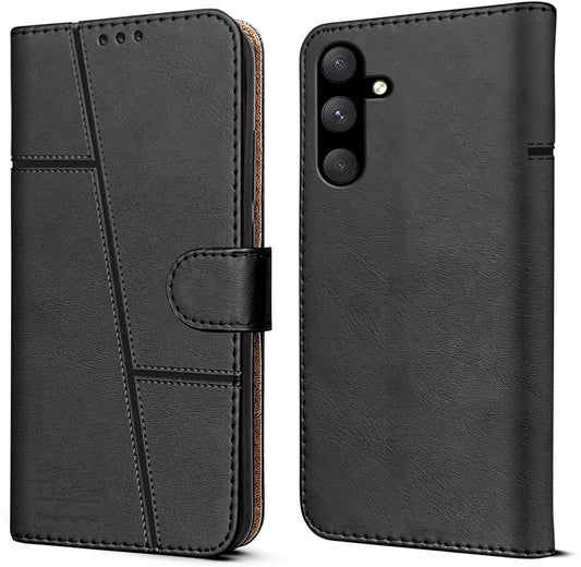 Samsung A17 5G Flip Case Cover ( Black )