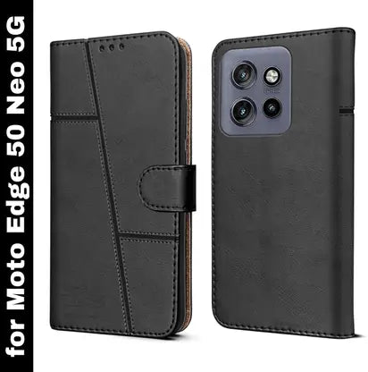 Leather Wallet Cover for Motorola Moto Edge 50 Neo 5G