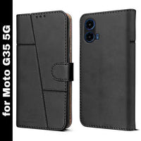 Leather Wallet Cover for Motorola G35 5G