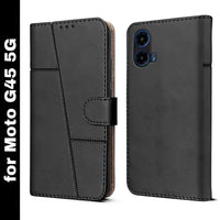 Leather Wallet Cover for Motorola Moto G45 5G