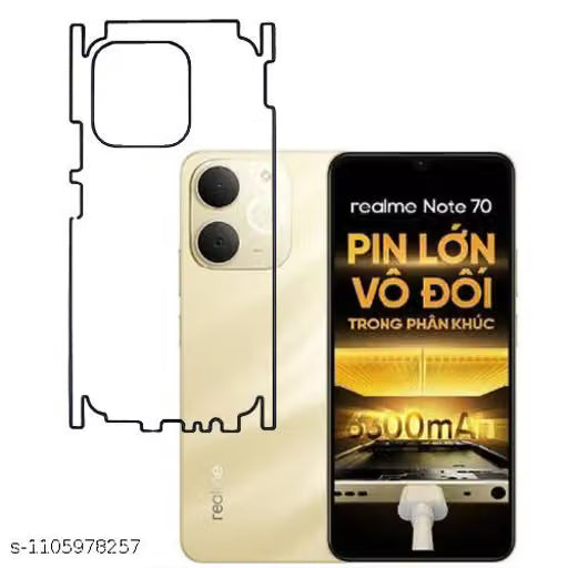 Realme Note 70 4g Back Screen Guard For Matte Finish, Smooth Touch, Unbreakable Membrane