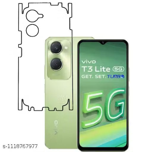 VIVO T3 LITE 5G Back Screen Guard For Matte Finish, Smooth Touch, Unbreakable Membrane