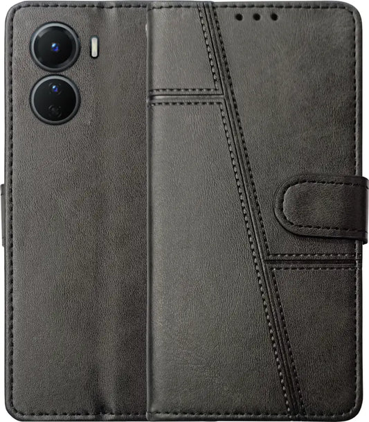 Leather Wallet Cover for Vivo T2X 5G