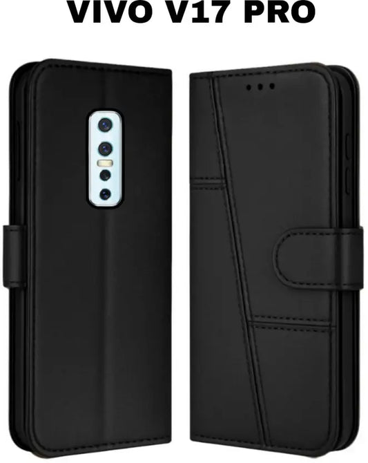 Leather Wallet Cover for Vivo V17 Pro