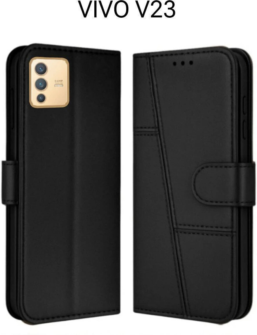 Vivo V23 5G Flip Case Cover ( Black )