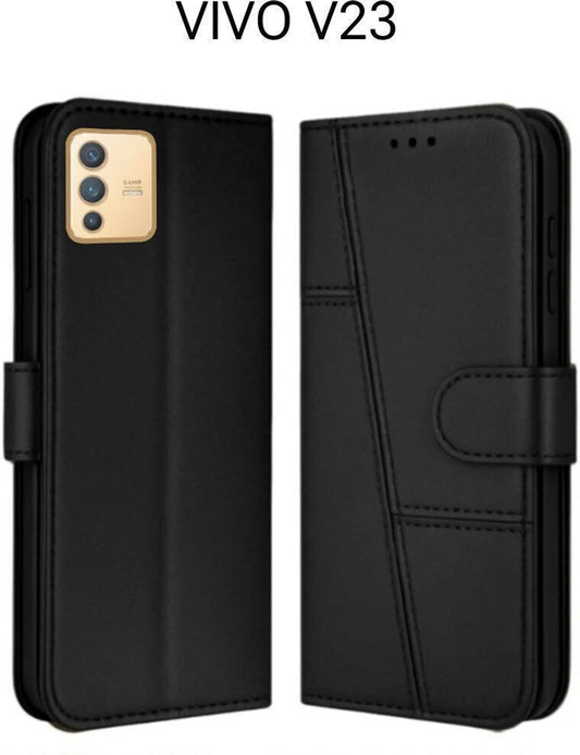 Vivo V23 5G Flip Case Cover ( Black )