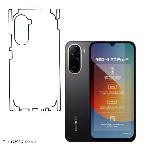 Redmi A7 PRO 5g Back Screen Guard For Matte Finish, Smooth Touch, Unbreakable Membrane