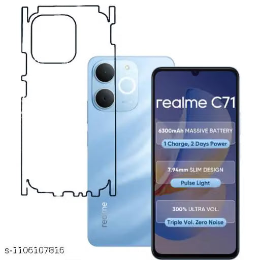 REALME C71 5g Back Screen Guard For Matte Finish, Smooth Touch, Unbreakable Membrane