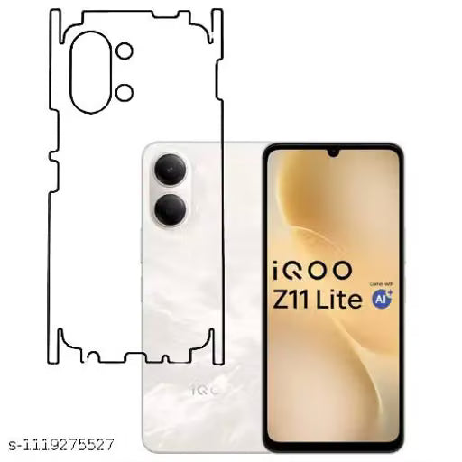 IQOO Z11 LITE 5G Back Screen Guard For Matte Finish, Smooth Touch, Unbreakable Membrane