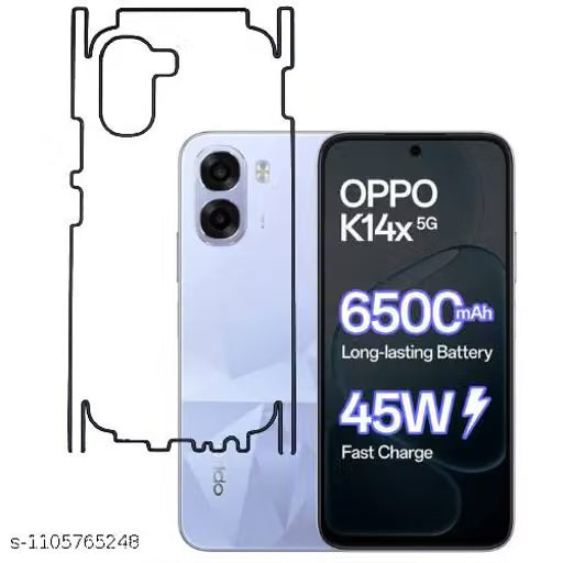 OPPO K14X 5G Back Screen Guard For Matte Finish, Smooth Touch, Unbreakable Membrane